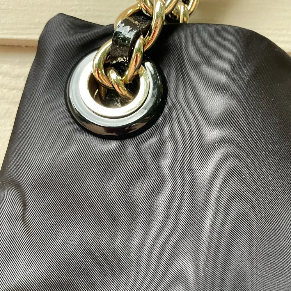 kate spade Black Tote with Gold Chain Handles